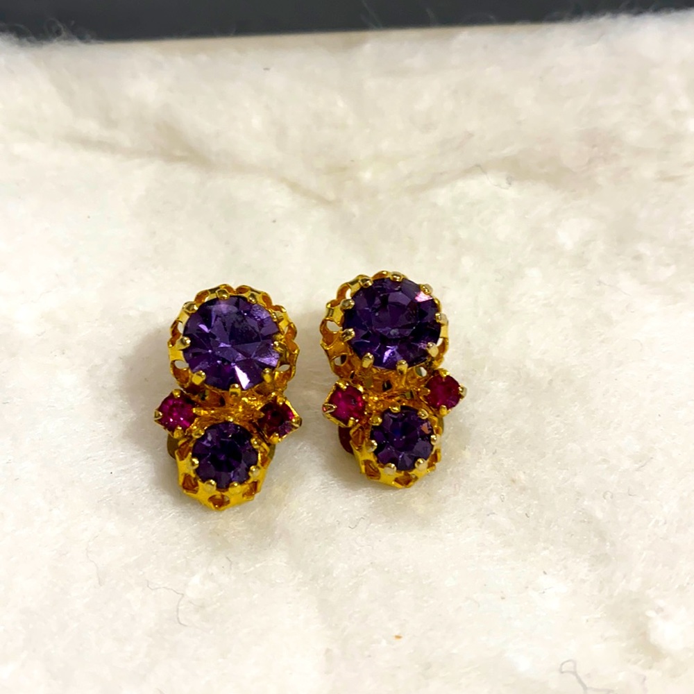 Australian crystal clip earrings